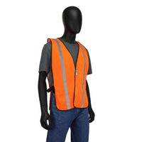 Safety Works Reflective General Purpose Safety Vest Hi-Viz Orange One Size Fits Most (Pack of 3)