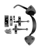 Acorn Matte Black Forged Iron Rim Latch