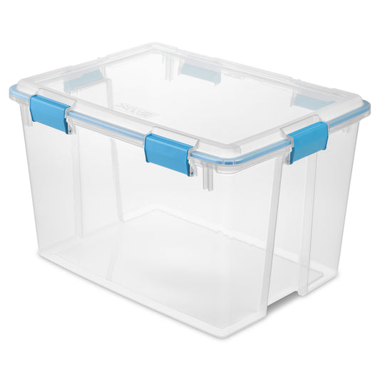 Sterilite 15-1/4 in. H X 18 in. W X 24 in. D Stackable Latch Storage Box (Pack of 4)