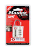 Master Lock 1-5/16 in. H X 3/8 in. W X 1-3/16 in. L Metal 3-Dial Combination Luggage Lock