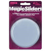 Magic Sliders Gray 4 in. Adhesive Plastic Sliding Discs 4 pk