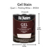 Old Masters Semi-Transparent Pickling White Oil-Based Alkyd Gel Stain 1 qt