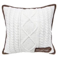 Celebrations Home Brown/White Cozy Knit Pillow 16 in. (Pack of 4)