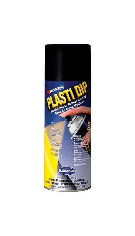Plasti Dip Flat/Matte Black Multi-Purpose Rubber Coating 11 oz. (Pack of 6)