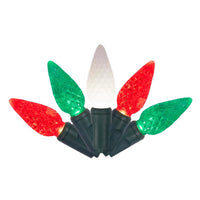 Celebrations Platinum LED C6 Red/Green/Pure White 50 ct String Christmas Lights
