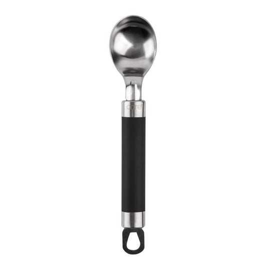Core Kitchen Black/Silver Stainless Steel/TPR Ice Cream Scoop