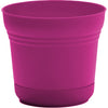 Bloem Saturn Planter 12 in. Dia. Plastic Flower Pot Fuchsia