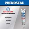 Phenoseal White Vinyl All Purpose Adhesive Caulk 5.5 oz (Pack of 15)
