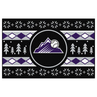 MLB - Colorado Rockies Mountains Holiday Sweater Rug - 19in. x 30in.
