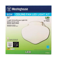 Westinghouse Semi-Gloss White Schoolhouse Ceiling Fan Light Kit - Deal of The Week