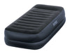 Colchón de aire Intex Twin, color negro y azul, 16-1/2 pulgadas de alto x 39 pulgadas de ancho x 75 pulgadas de profundidad, con bomba