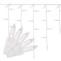 Celebrations LED T5 Warm White 100 ct Icicle Christmas Lights 9.5 ft.