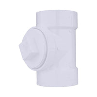 Charlotte Pipe 4 in. Hub in. X 4 in. D Hub in. PVC Cleanout Tee 1 pk