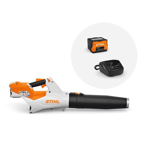 Kit de soplador portátil a batería STIHL BGA 60 con AK 30, 154 mph, 459 CFM y 36 V (batería y cargador)