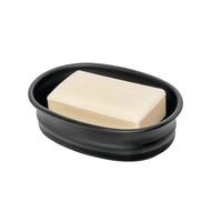 iDesign Olivia Matte Black Black Steel Soap Dish