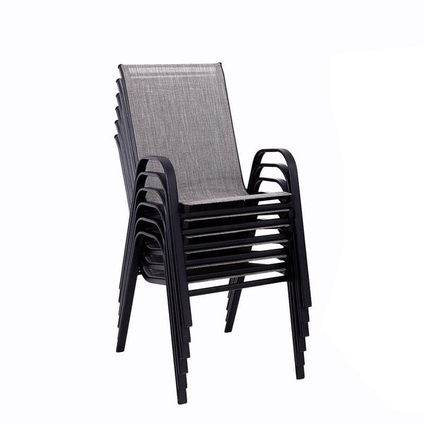 Silla de comedor con estructura de acero gris Living Accents