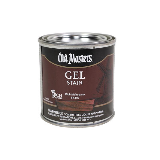 Old Masters Semi-Transparent Rich Mahogany Oil-Based Alkyd Gel Stain 0.5 pt
