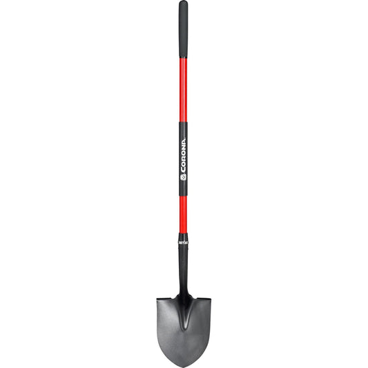 Corona 59 in. Steel Round Digging Shovel Fiberglass Handle