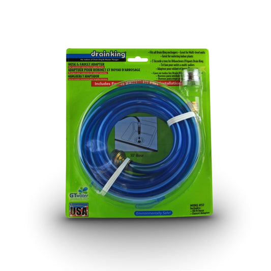 Drain King GT Water Products 10 ft. L Hose and Faucet Adapter Kit