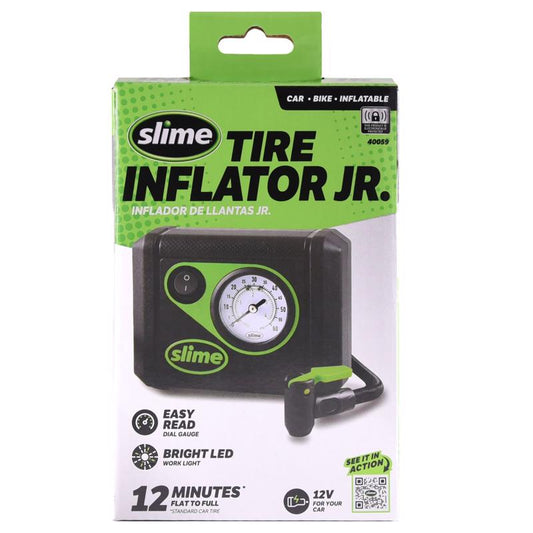 Slime Tire Inflator Jr. Black 12V 100 PSI Analog Tire Inflator/Gauge