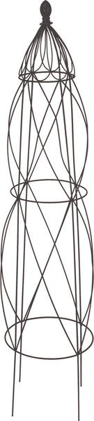 Panacea Diamond Obelisk Garden Trellis Powder Coated Steel Plant Support Black 51.5 in.