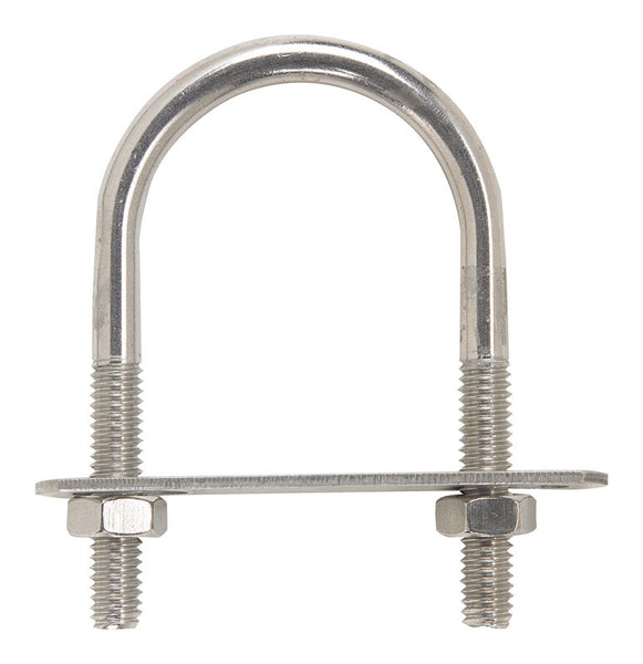 Perno en U de acero inoxidable galvanizado grueso Hampton de 5/16 pulg. x 1-3/8 pulg. de ancho x 3-7/8 pulg. de largo (paquete de 5)