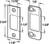 Prime-Line 2.75 in. H X 1.125 in. L Bronze Brown Steel Latch Strike Plate - Deal of The Week