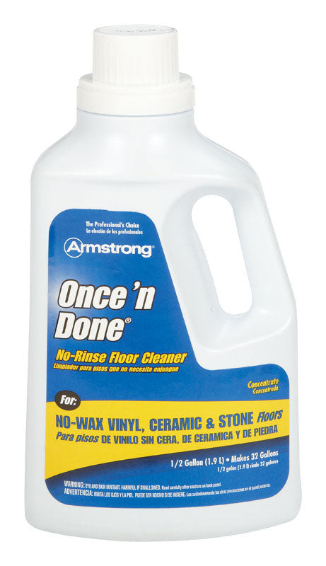 Armstrong Once'N Done Citrus Scent Concentrated Floor Cleaner Liquid 64 oz. for Grout