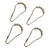 Zenna Home Brushed Nickel Silver Metal Shower Curtain Rings 12 pk