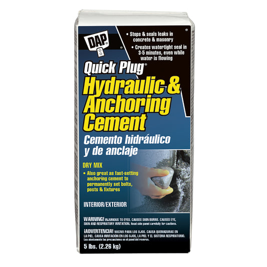 DAP Bondex Quick Plug Hydraulic & Anchoring Cement 5 lb. (Pack of 6)