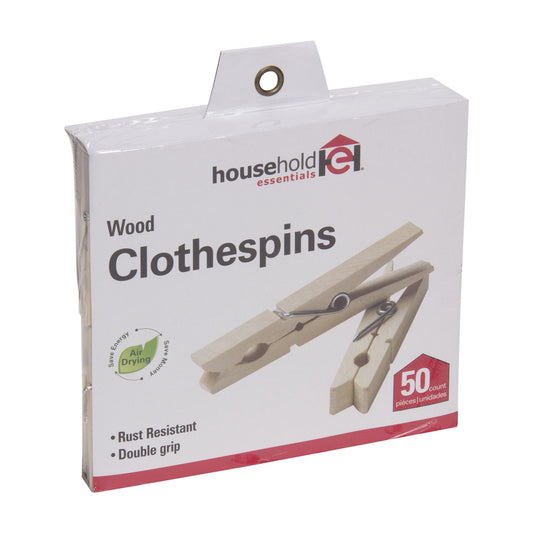 Household Essentials 3 in. Wood Clothes Pins