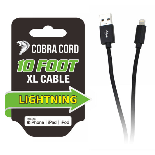 Diamond Visions Cobra Cord Lightening Apple Charging Cable 1 pk (Pack of 12)