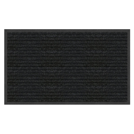 Multy Home Platinum 3 ft. L X 4 ft. W Charcoal Ribbed Polyester Utility Mat