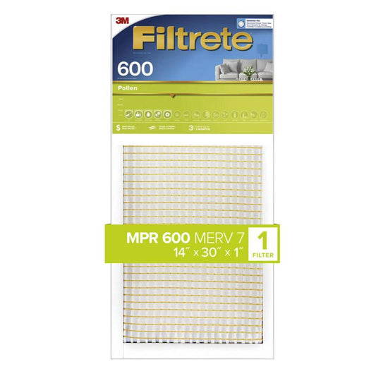 Filtrete 14 in. W X 30 in. H X 1 in. D Fiberglass 7 MERV Pleated Air Filter 1 pk (Pack of 4)