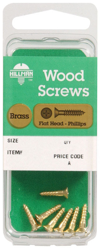 Hillman No. 10 x 2 in. L Phillips Wood Screws 2 pk (Pack of 10)