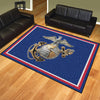 U.S. Marines Eagle, Globe, and Anchor 8ft. x 10 ft. Plush Area Rug