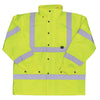 Boss Hi-Vis Yellow Polyester Rain Jacket XL