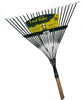 Flexrake 65 in. 22 Tine Metal Rake Wood Handle