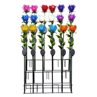 Alpine Glass Multi-color 33 in. H Tulip Petals Outdoor Garden Stake (Pack of 18)