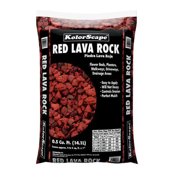 Piedra decorativa roja KolorScape 0.5 pies cúbicos 20 lb