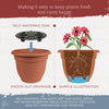 Bloem Ariana 13.75 in. H X 17.75 in. W X 17.75 in. D Plastic Traditional Planter Terracotta - Deal of The Week