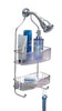 iDesign Bubbli 21.75 in. H X 10.25 in. W X 5.5 in. L Clear/Silver Shower Caddy