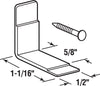 Prime Line White Plastic Side Mount Drawer Guide Side Saddle 1.06 H x 0.5 W in.