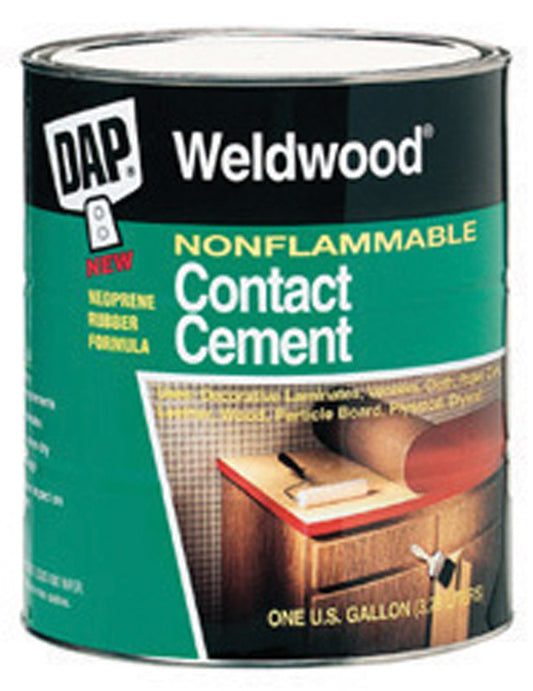 DAP Weldwood Synthetic Rubber Natural High Strength Indoor/Outdoor Contact Cement Gel 1 qt.