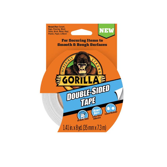 Gorilla 1.41 in. W x 8 yd. L Gray Double-Sided Duct Tape (Pack of 6)