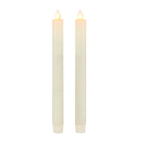 Gerson LED Bisque Aurora Flame Taper Candles Indoor Christmas Decor 9.85 in. (Pack of 6)