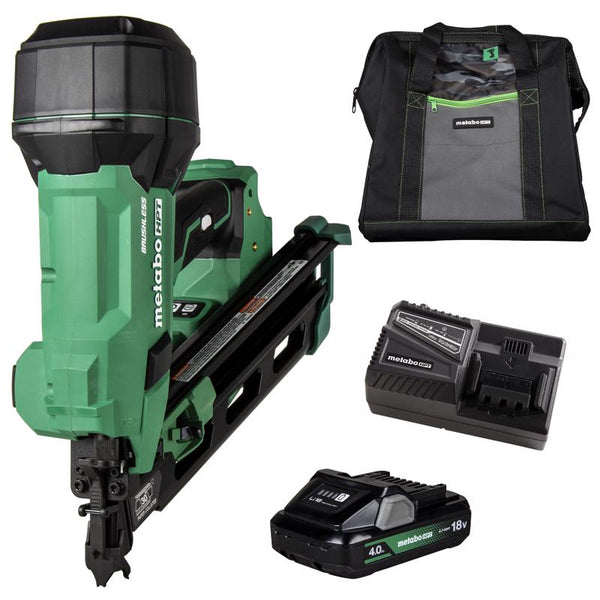 Kit de clavadora inalámbrica para estructuras Metabo HPT de 30 grados (batería y cargador), 18 V