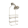 iDesign Milo 21-1/4 in. H X 4-1/2 in. W X 9 in. L Satin Silver Shower Caddy