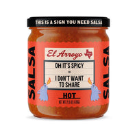 El Arroyo Hot Salsa 15.5 oz Jar (Pack of 6)
