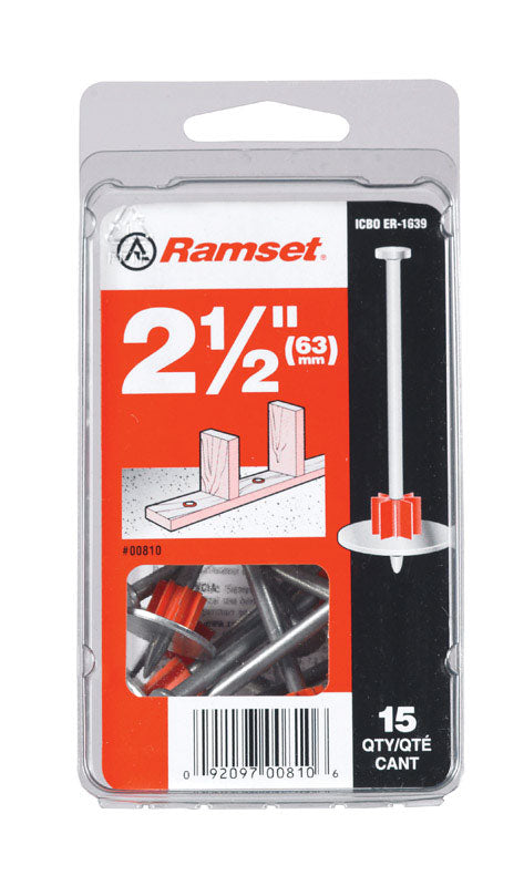 Ramset .3 in. D X 2-1/2 in. L Steel Round Head Anchor Bolts 15 pk